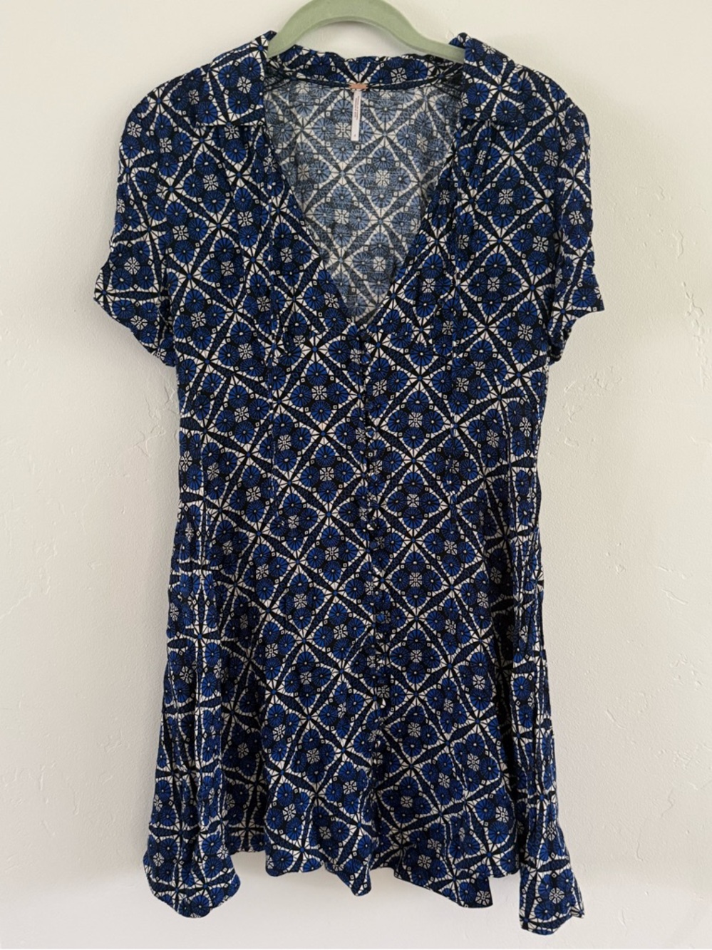 Free People Melody Printed Mini Dress Size 4